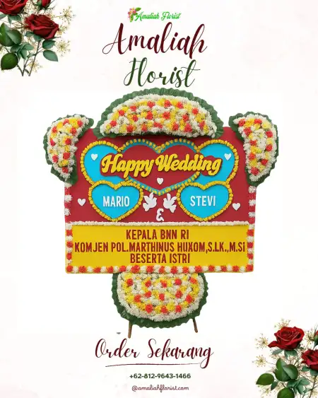 Papan Bunga Pernikahan Rongkop